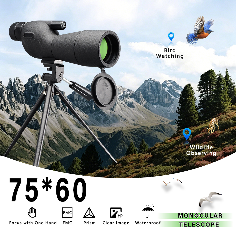 Outdoor Power Point - 25-75x60 Zoom Spotting Scope Camera 4K