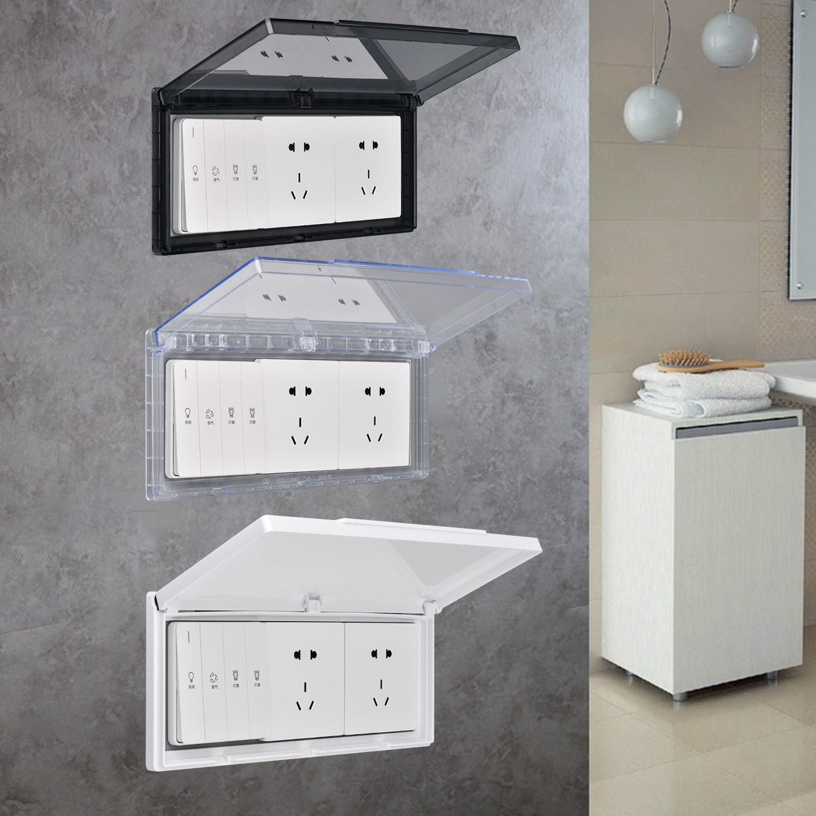 3 Gang Waterproof Outlet Cover - Outdoor Power Socket Cover บทวิจารณ์และราคา