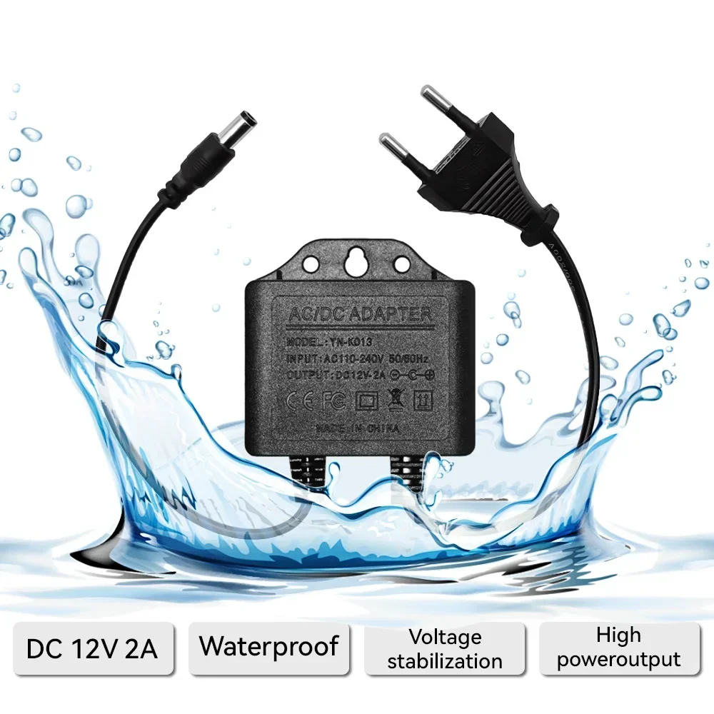 Power Adapter  DC12V 2A Waterp - Outdoor Power Plug In บทวิจารณ์และราคา