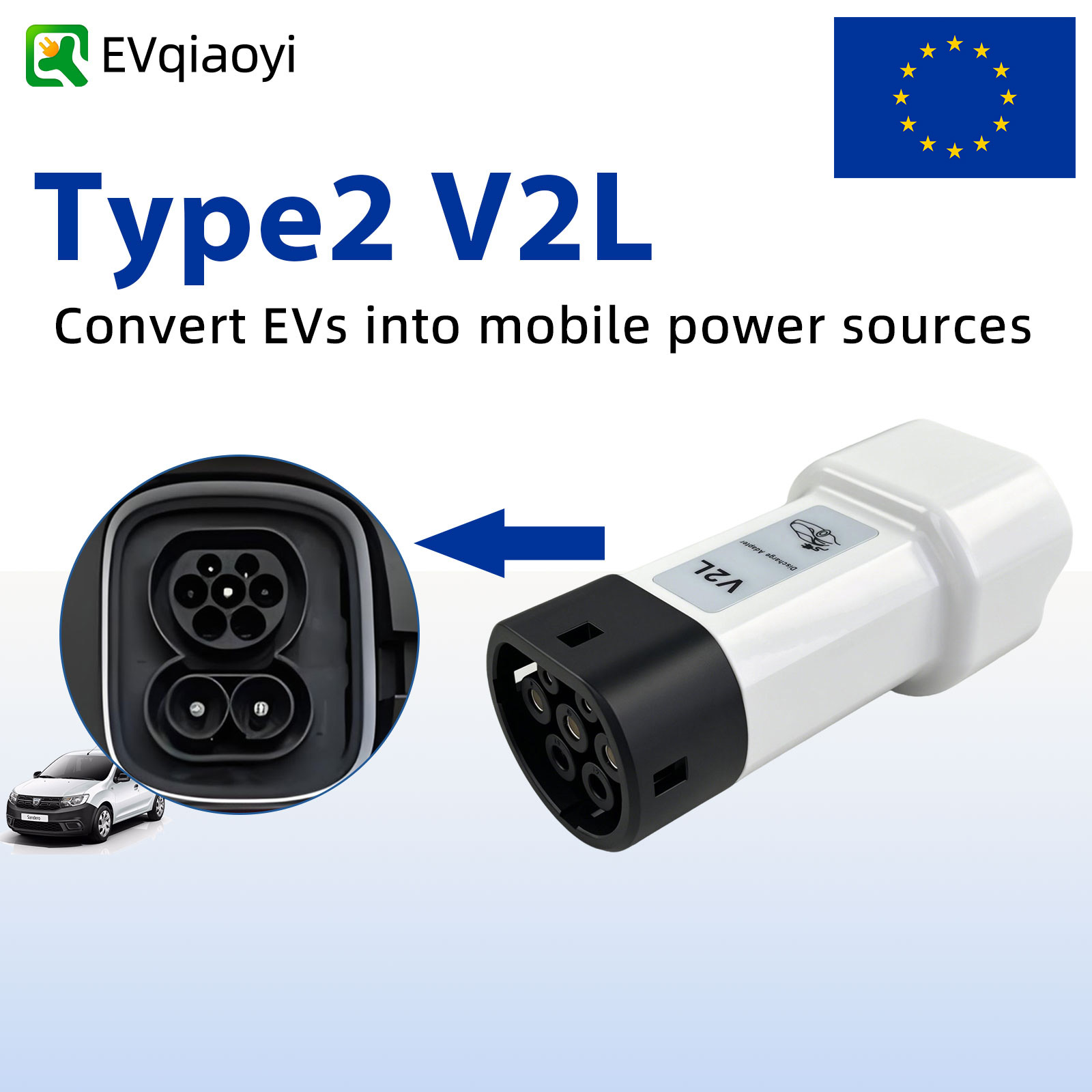 EVqiaoyi 16A Type2 V2L Dischar - Outdoor Power Plug In บทวิจารณ์และราคา