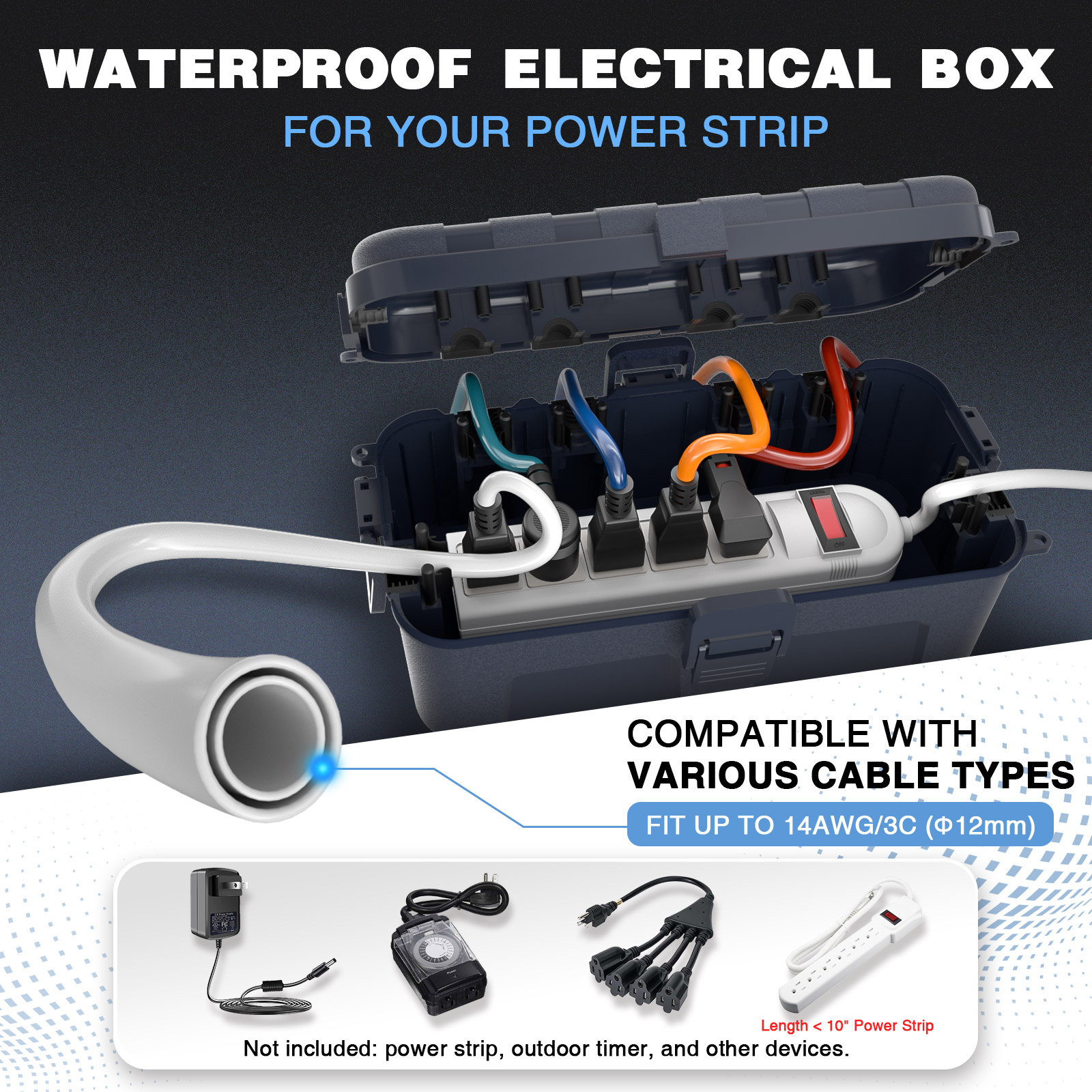 Outdoor Electrical Box Waterpr - Outdoor Power Plug In บทวิจารณ์และราคา
