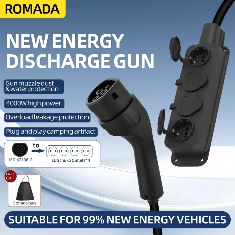 Portable 16A 4KW Electric Car  - Outdoor Power Plug In บทวิจารณ์และราคา
