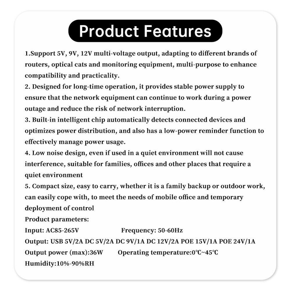 1018L 5V 9V 12V Backup DC UPS  - Ups Power Supply Outdoor บทวิจารณ์และราคา