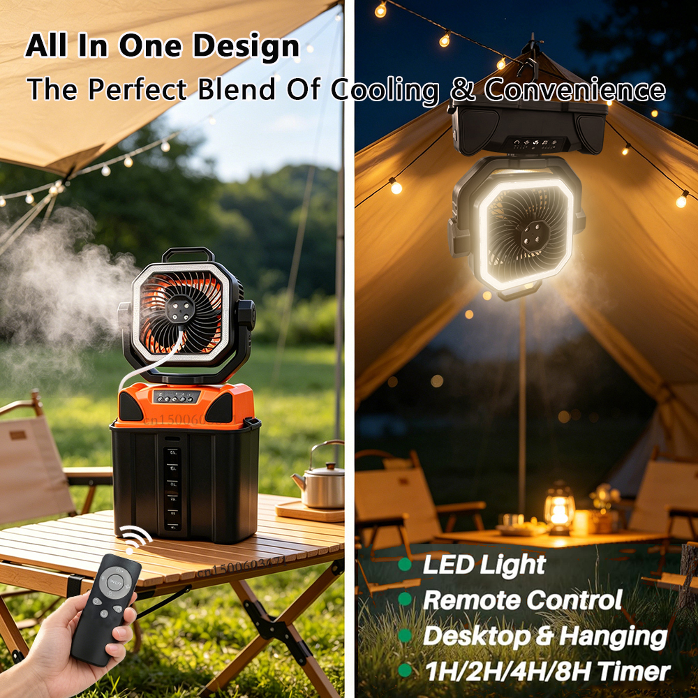 Portable Camping Fan 20000mAh  - Outdoor Power Pedestal บทวิจารณ์และราคา