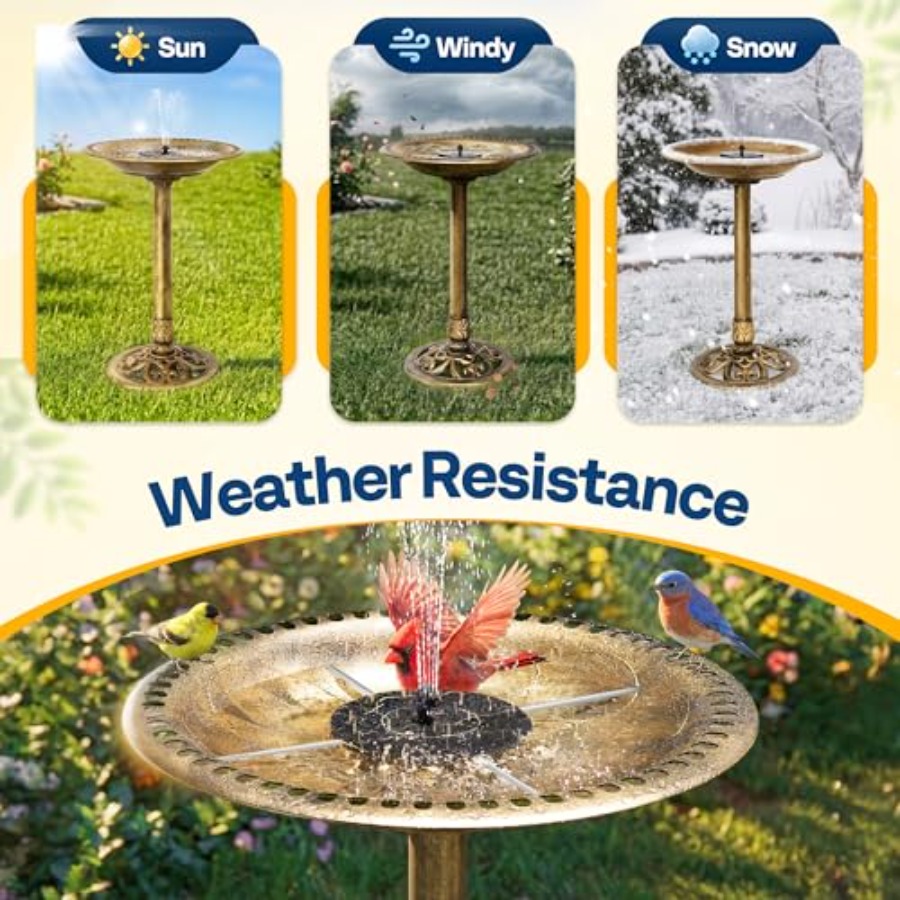 Outdoor solar bird bath with p - Outdoor Power Pedestal บทวิจารณ์และราคา