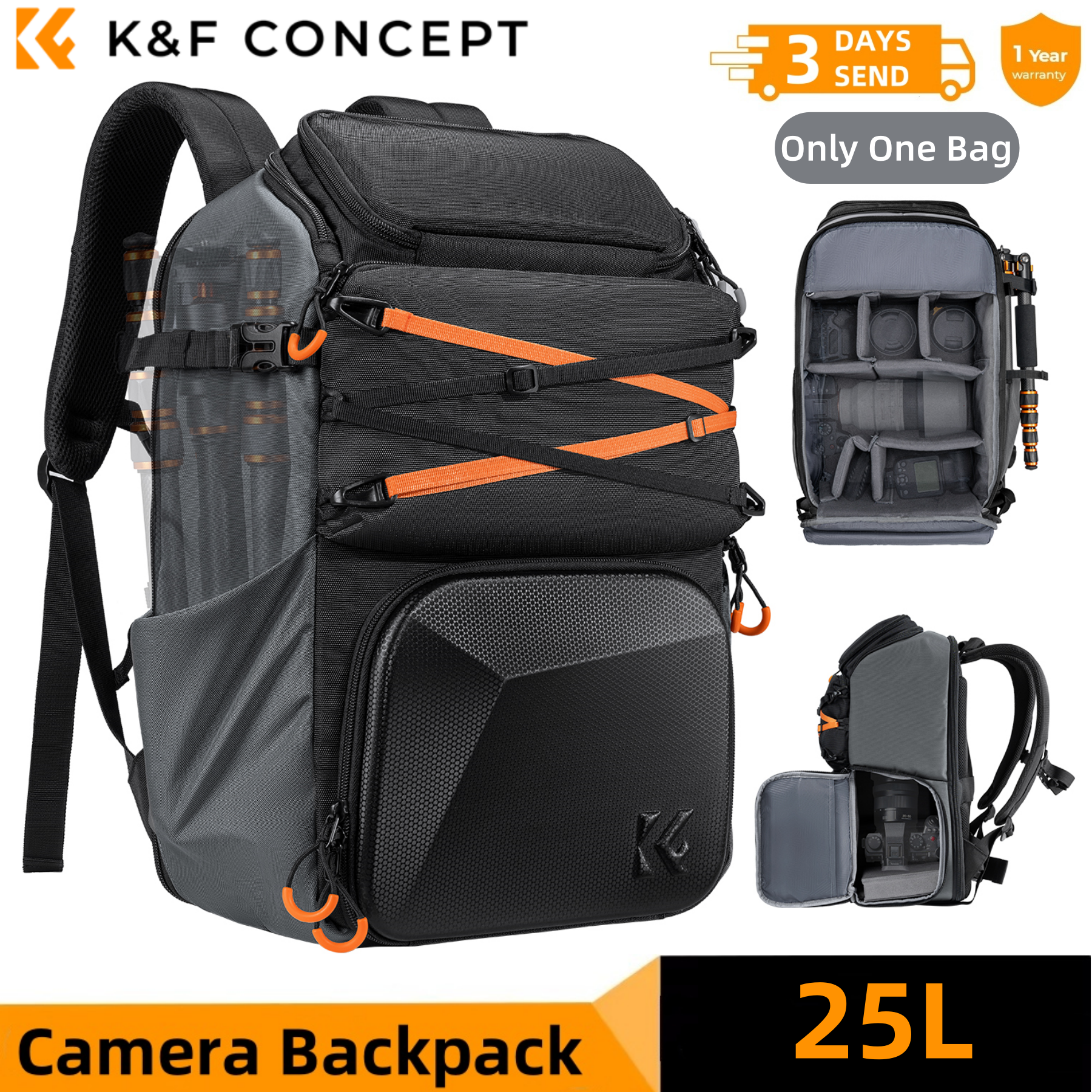 K&F CONCEPT 25L Outdoor Camera - Outdoor Power Point บทวิจารณ์และราคา