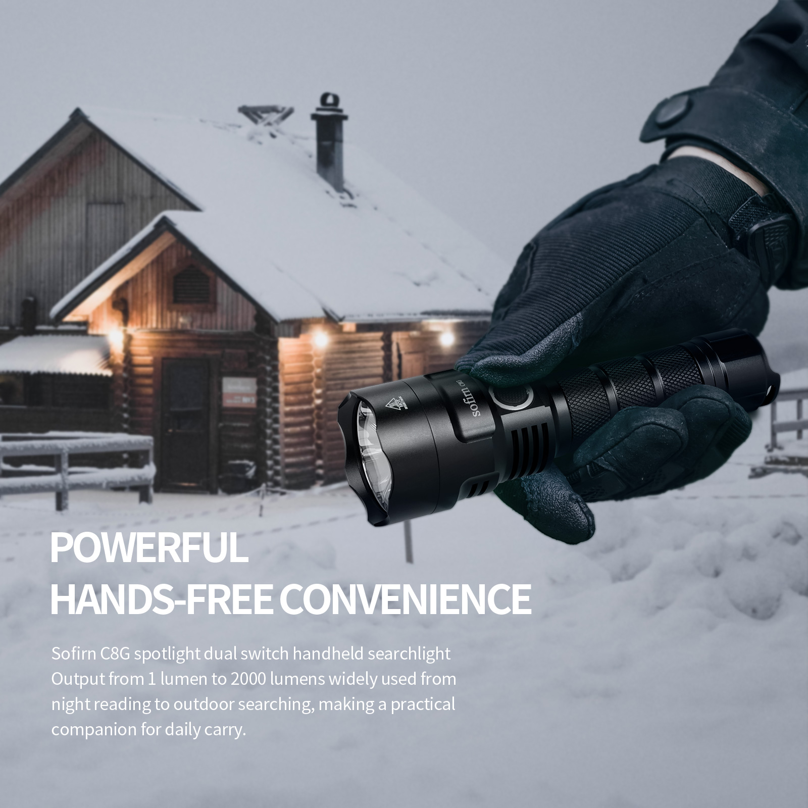 SOFIRN C8G Powerful LED Flashl - Outdoor Power Group บทวิจารณ์และราคา