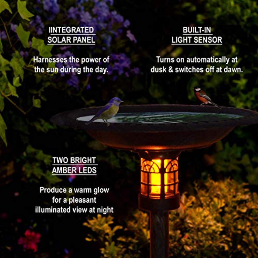 34 Inch Solar Powered LED Ligh - Outdoor Power Pedestal บทวิจารณ์และราคา