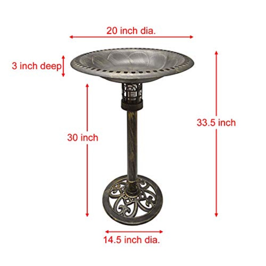 34 Inch Solar Powered LED Ligh - Outdoor Power Pedestal บทวิจารณ์และราคา