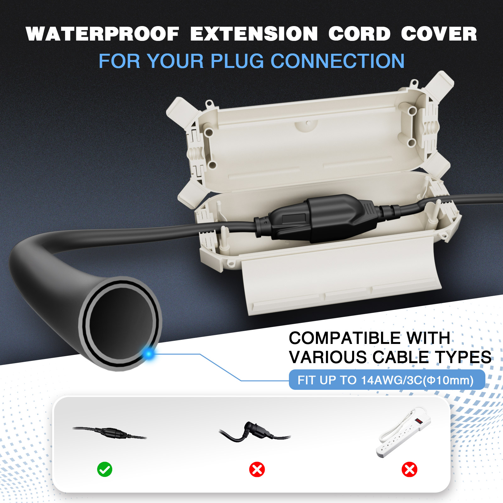 2 Pack Waterproof Outdoor Conn - Outdoor Power Point บทวิจารณ์และราคา