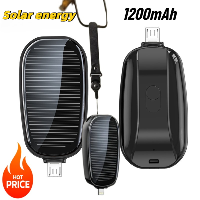 1200mAh Solar Mini Power Bank  - Outdoor Usb Power Adapter บทวิจารณ์และราคา