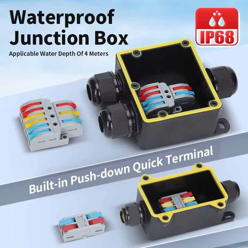 Junction Box Waterproof IP68 2 - Outdoor Power Plug In บทวิจารณ์และราคา