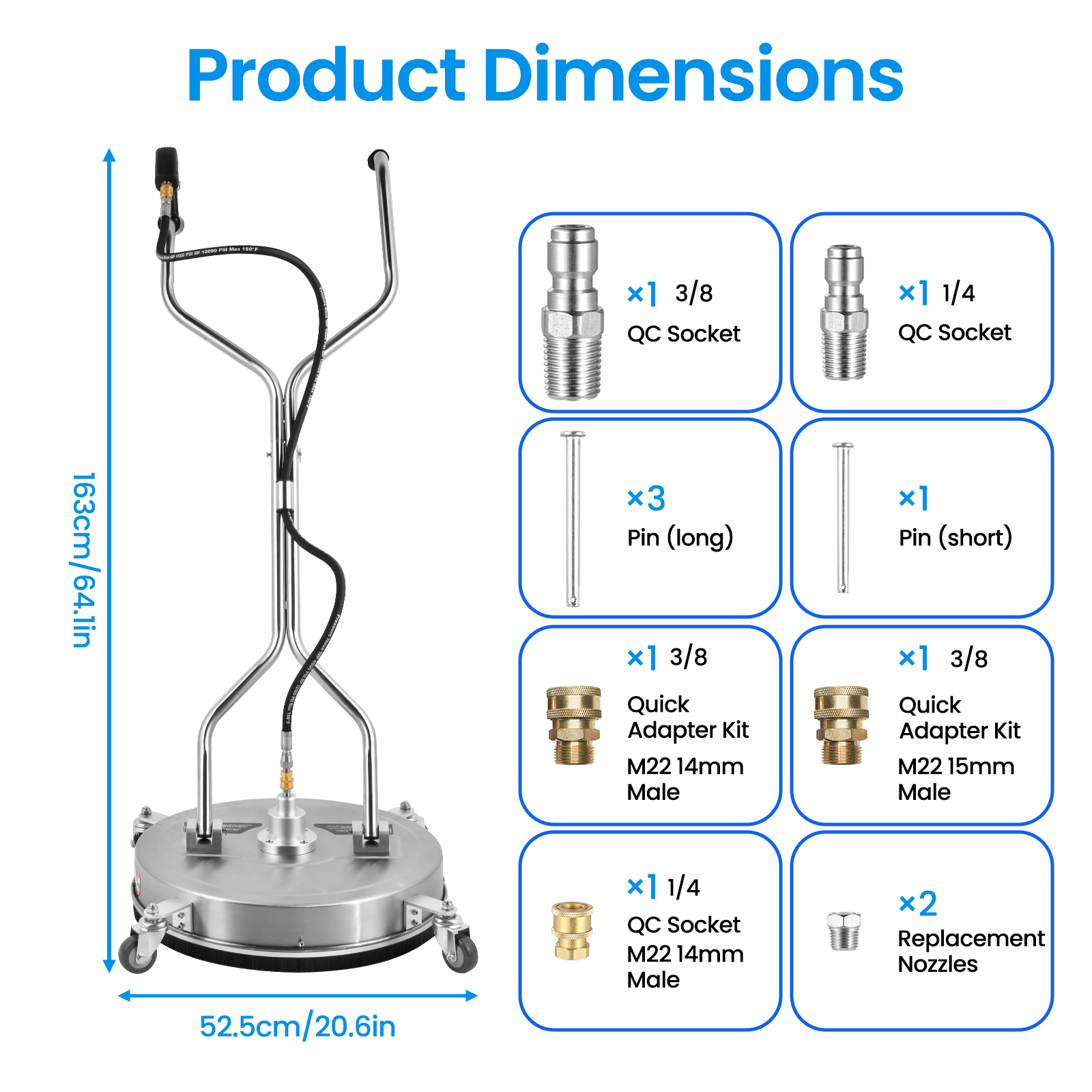 20 Inch Pressure Washer Floor  - Outdoor Power Washer บทวิจารณ์และราคา