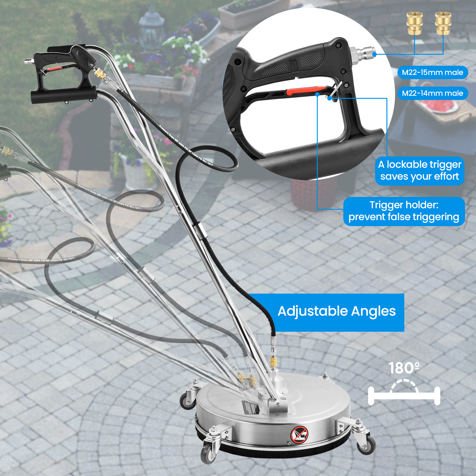 20 Inch Pressure Washer Floor  - Outdoor Power Washer บทวิจารณ์และราคา