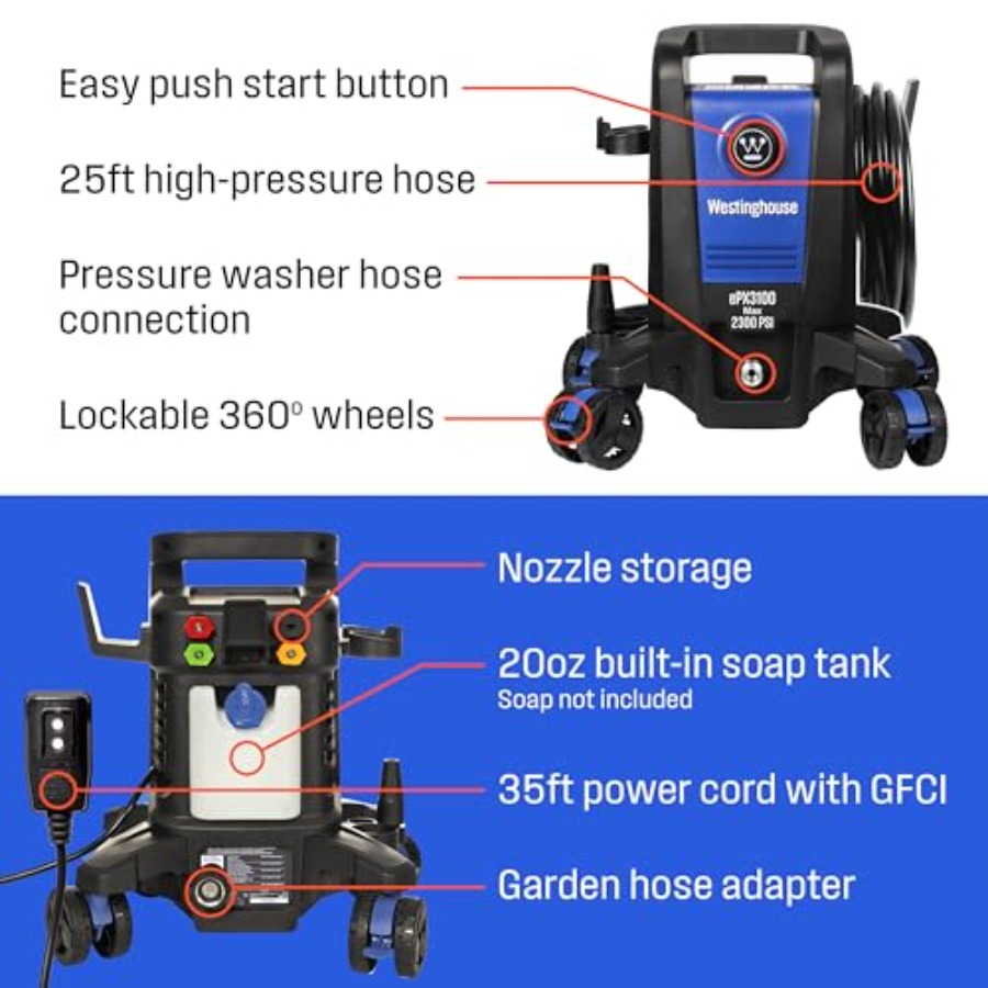 ePX3100 Electric Pressure Wash - Outdoor Power Washer บทวิจารณ์และราคา