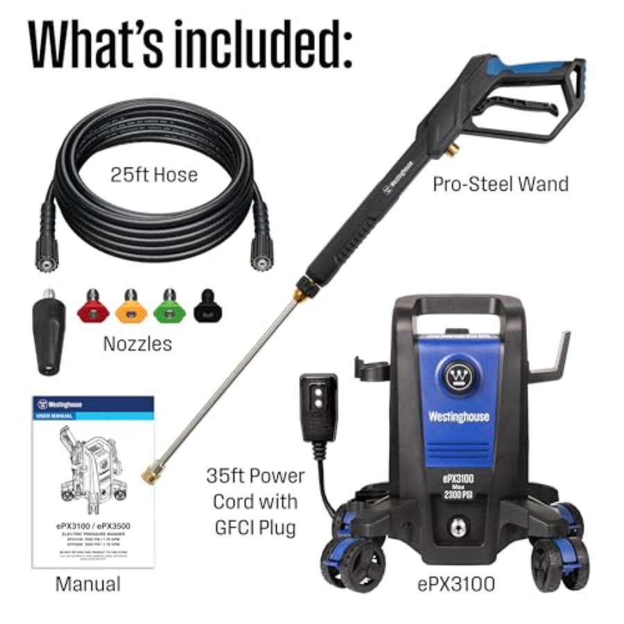 ePX3100 Electric Pressure Wash - Outdoor Power Washer บทวิจารณ์และราคา