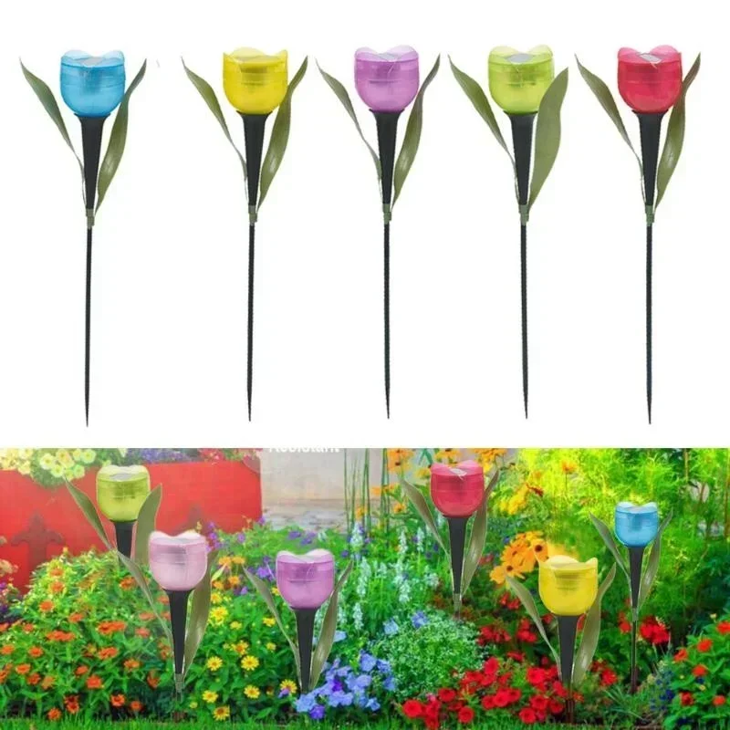 1Pcs Garden Tulip Flower Shape - Outdoor Power Point บทวิจารณ์และราคา