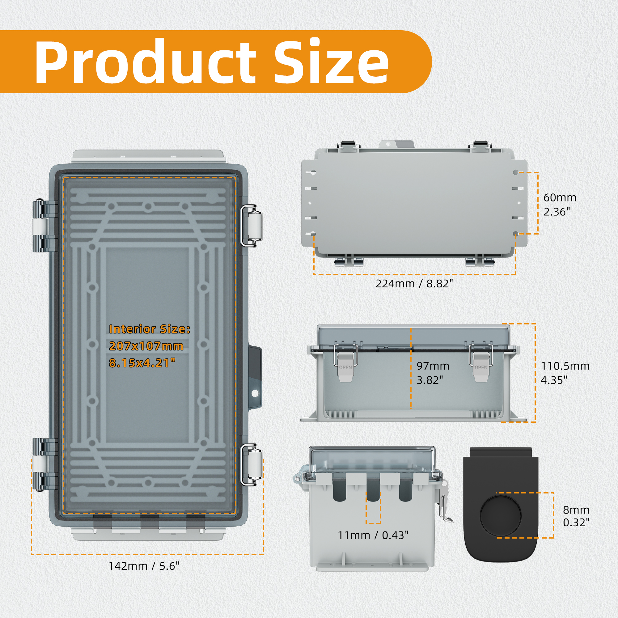 DaierTek 9x5x4.3“ Outdoor Exte - Outdoor Power Socket Cover บทวิจารณ์และราคา