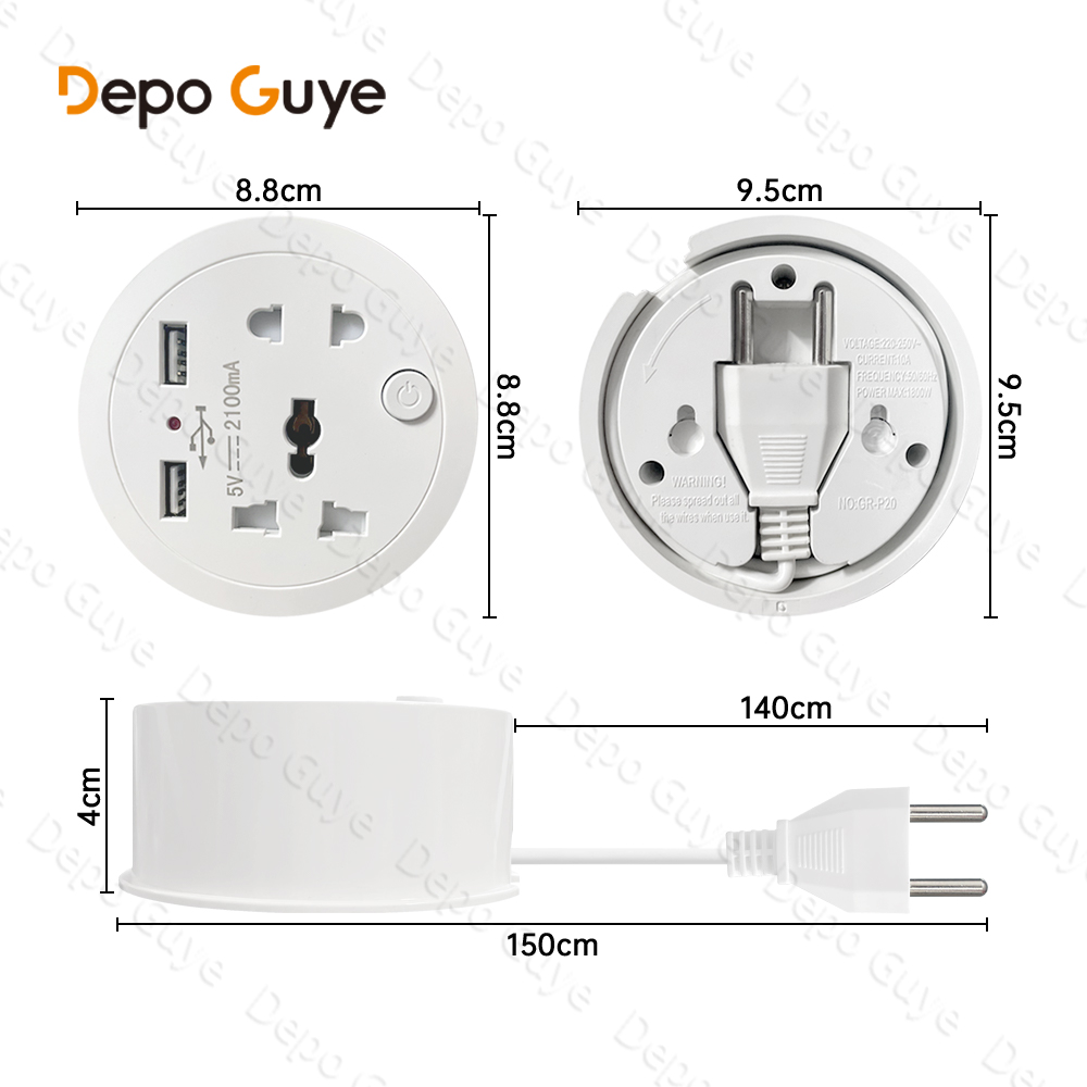Travel Adapter Socket,EU Stand - Outdoor Usb Power Adapter บทวิจารณ์และราคา