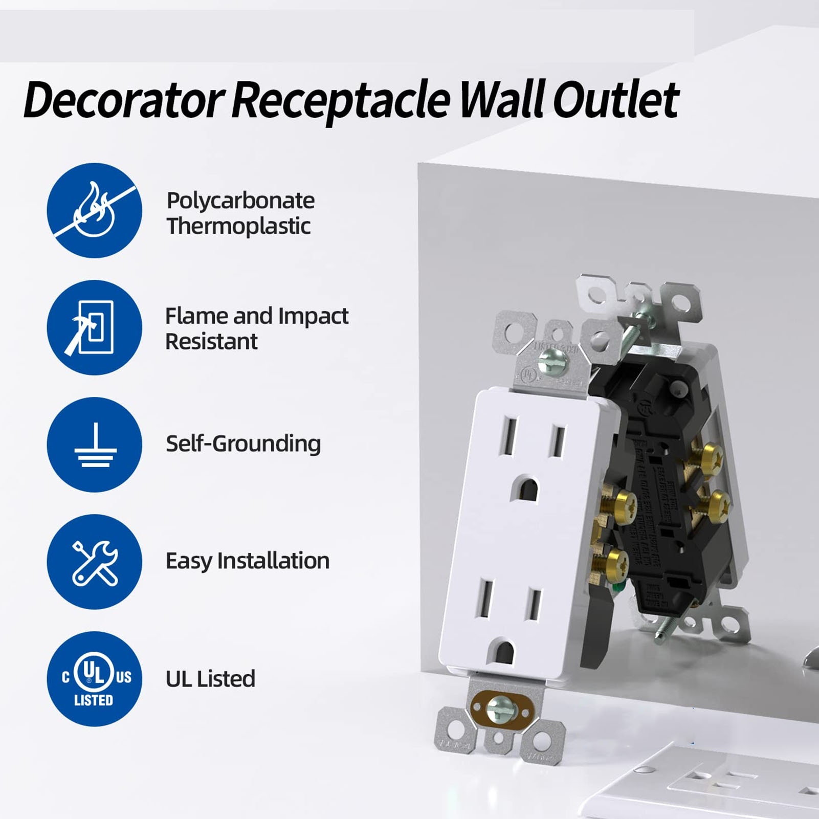 Weatherproof Outlet with Cover - Outdoor Power Socket Cover บทวิจารณ์และราคา