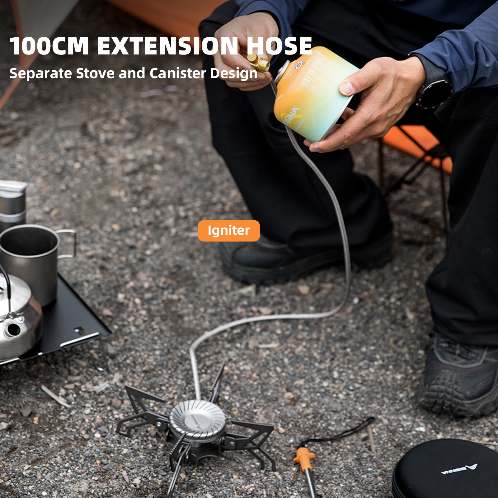 BISINNA Camping Stove 4000W Hi - Outdoor Power 'Hose' บทวิจารณ์และราคา