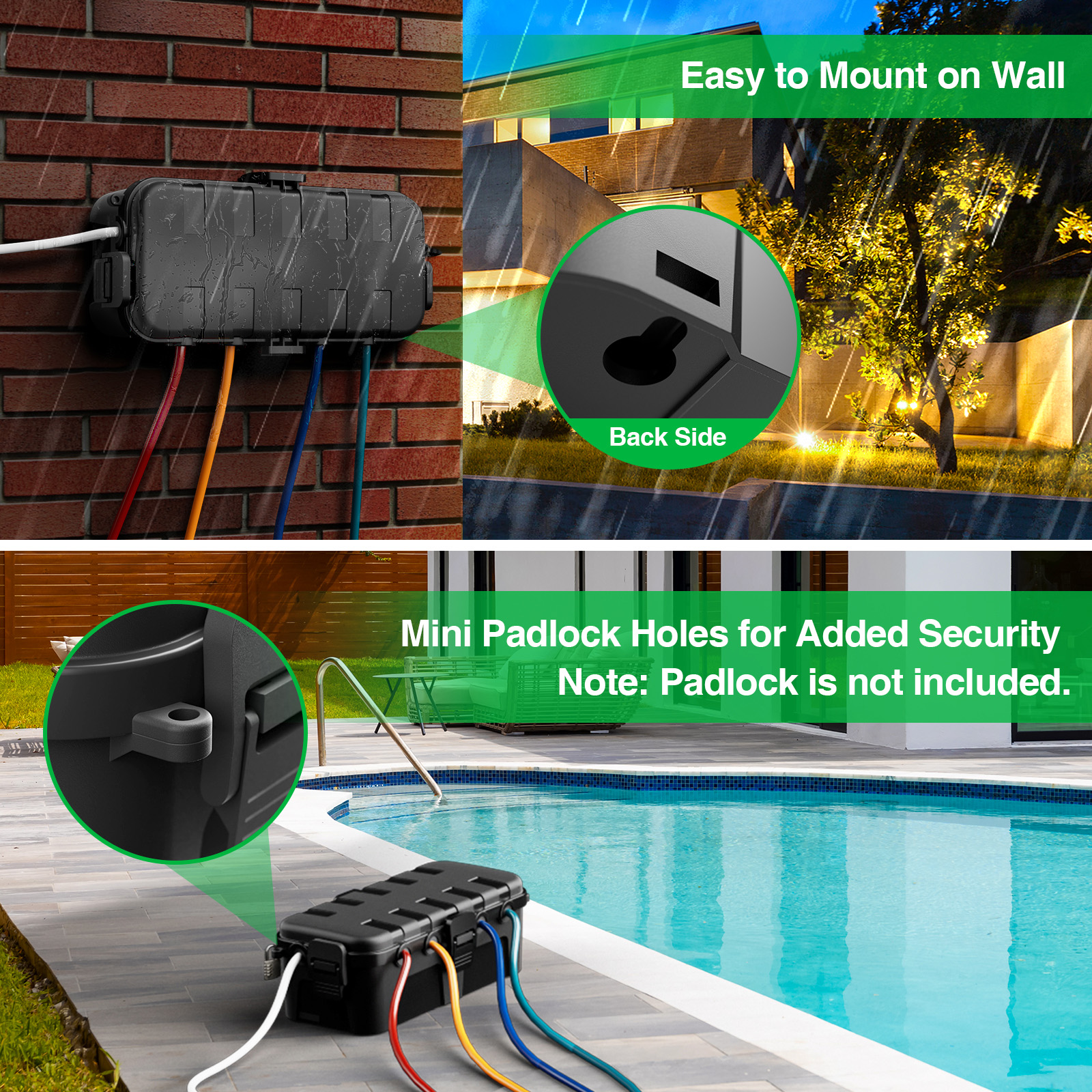 Medium Outdoor Electrical Box, - Outdoor Power Socket Cover บทวิจารณ์และราคา