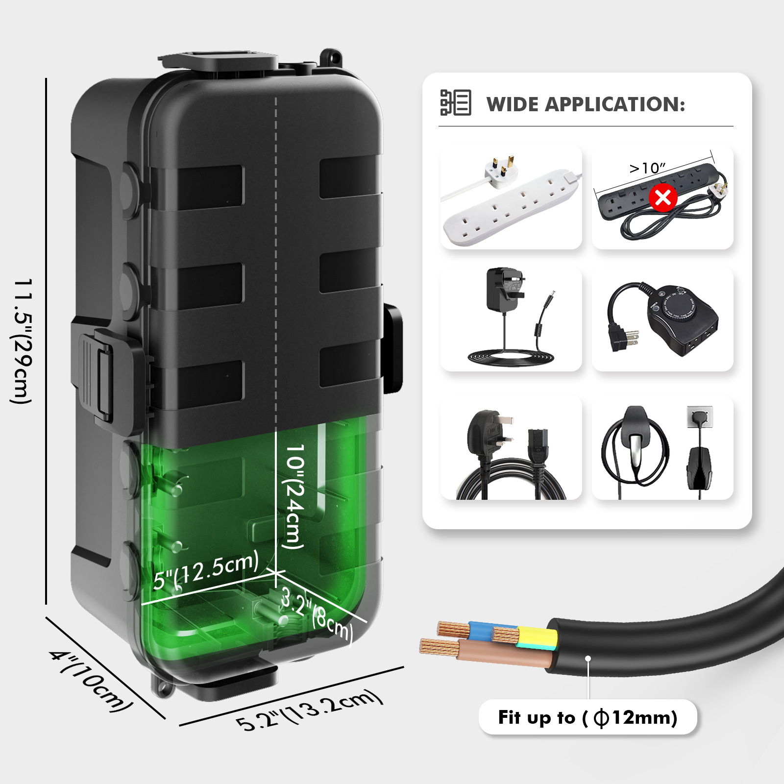 Medium Outdoor Electrical Box, - Outdoor Power Socket Cover บทวิจารณ์และราคา
