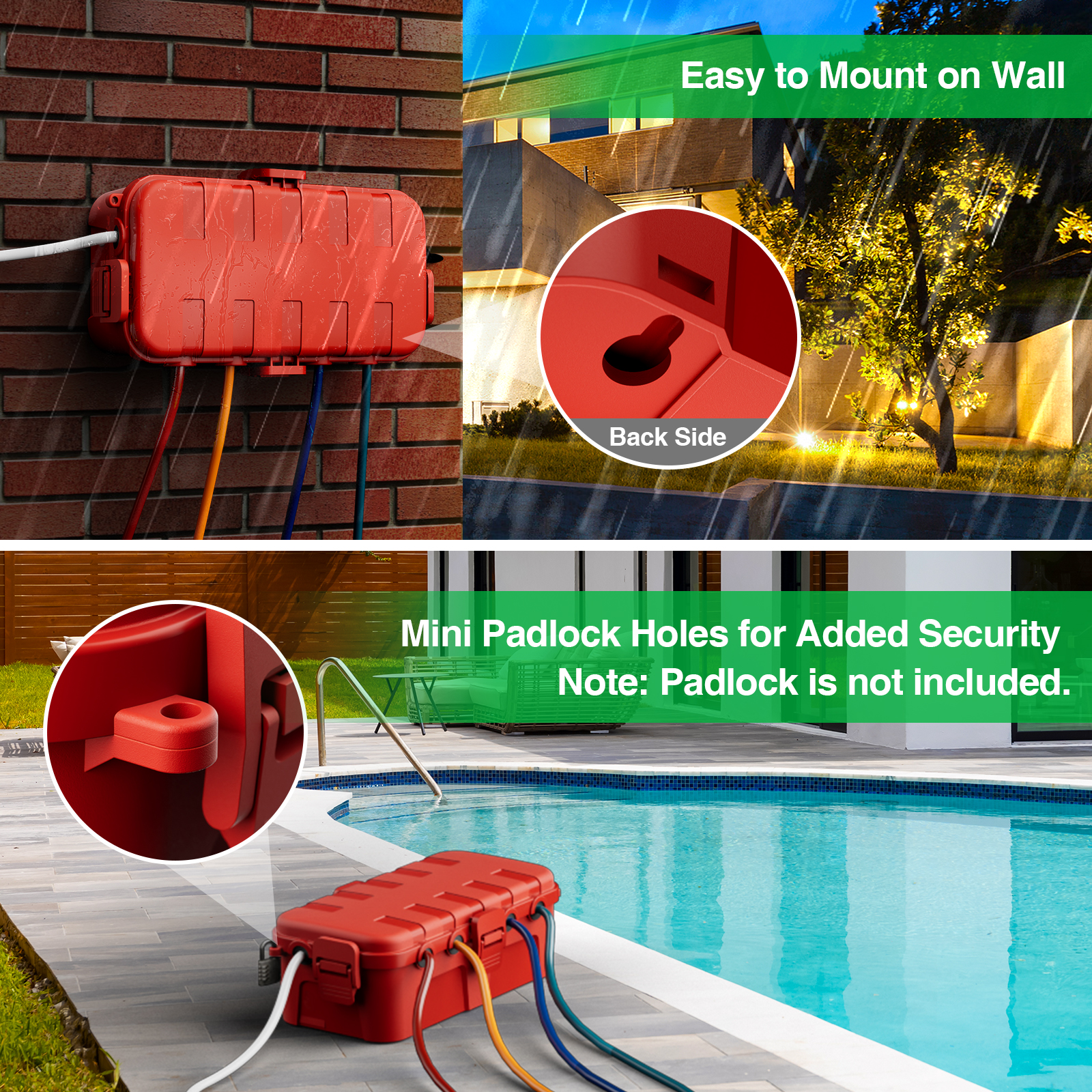 Outdoor Electrical Box Waterpr - Outdoor Power Socket Cover บทวิจารณ์และราคา